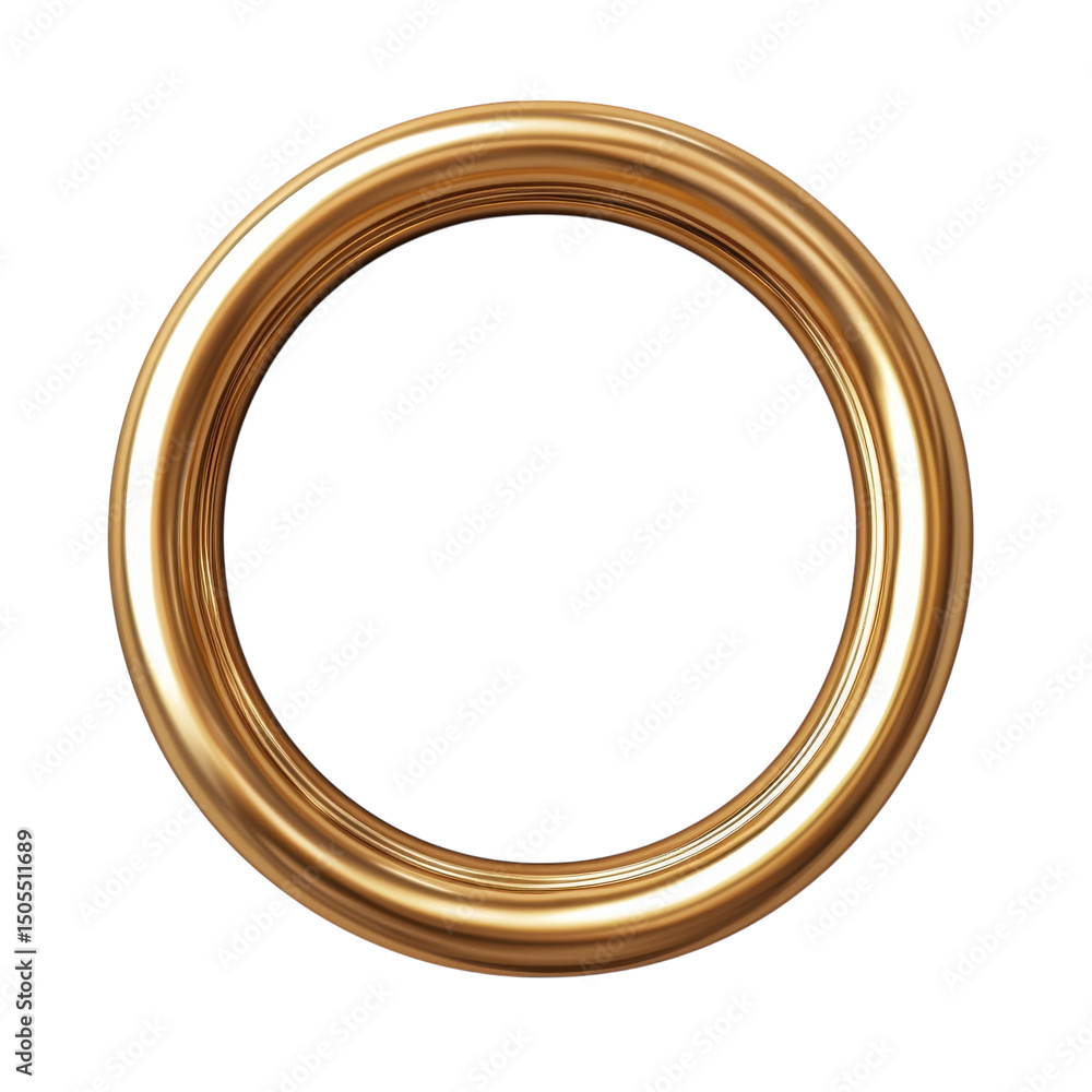 Poster a gleaming portal of opportunity a blank golden frame a promise of endless on transparent background