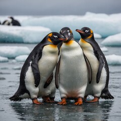 penguins on the rocks