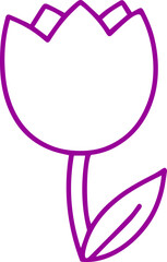 tulip flower vector icon 