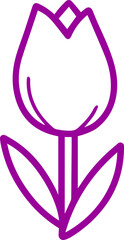 tulip flower vector icon 