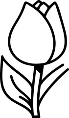 tulip flower pattern icon vector transparent 