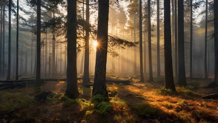 Fototapeta premium morning in the forest