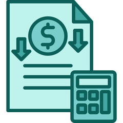 Expense Forecast solid icon