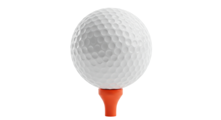 Isolated Golf Ball on Tee