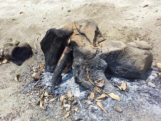 Rough Dark Stone Surface with Natural Texture