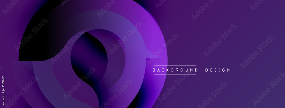 Aufkleber abstract purple layers create dynamic visual flow. modern design elements suggest depth, movement, s