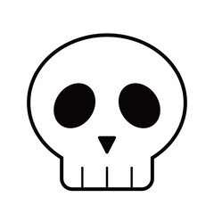 シンプルなドクロマーク　ホワイト〜Simple skull mark White〜