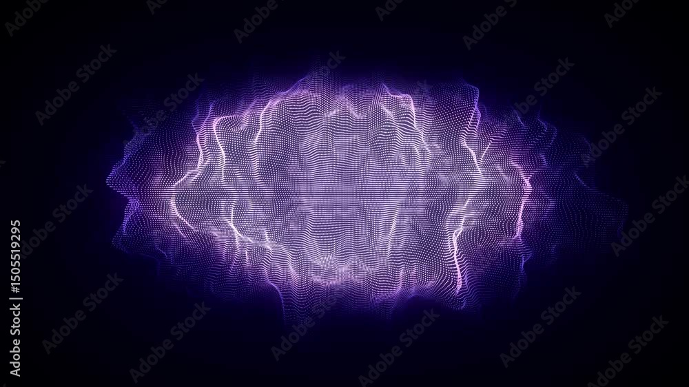 Aufkleber technology pink sphere with connecting dots. digital abstract network structure. 3d rendering.