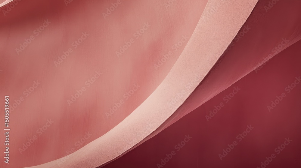 Poster abstract pink and maroon fabric folds, creating a soft, curved design with subtle lighting variation