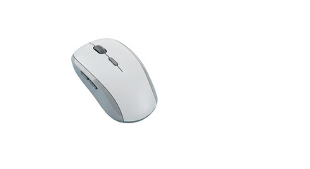 Isolated White Wireless Mouse