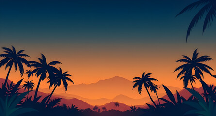 Tropical sunset, Palm tree sunset, Sunset beach, Sunset with palm trees, Tropical landscape, Island sunset, Summer evening, Exotic sunset, Sunset over ocean, Palm silhouette, Beach sunset scene, Tropi