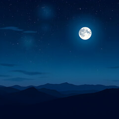 Full moon, Moon over sky, Night sky with moon, Moonlight, Full moon background, Bright moon, Lunar sky, Starry night with moon, Moon glow, Moon in clouds, Full moon illustration, Moon over city, Moon  © mrpixel