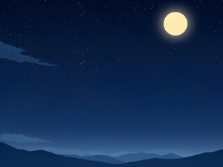 Fototapeta premium Full moon, Moon over sky, Night sky with moon, Moonlight, Full moon background, Bright moon, Lunar sky, Starry night with moon, Moon glow, Moon in clouds, Full moon illustration, Moon over city, Moon 