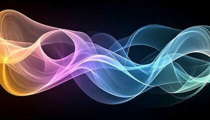 Colorful Abstract Waves Flowing.