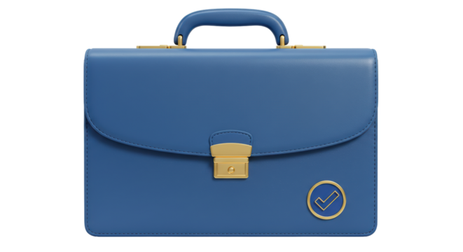 Isolated Blue Briefcase