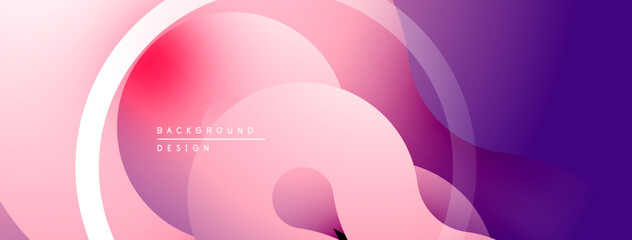 Abstract fluid shapes, pinks, purples create modern background. Smooth gradients, overlapping layers offer visual interest.
