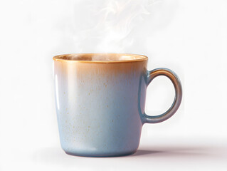 Steaming Mug A Cozy Beverage in a Ceramic Cup with Warmth Rising