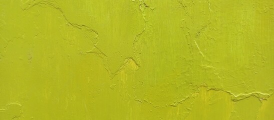 Textured Yellow-Green Painted Wall Surface