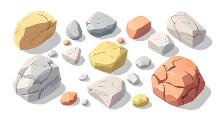 round stones, abstract stone design, stone collection, cartoon stones, stone icons, stone isolated, mineral stones, stone flat design, stone group, rock formation, stone pile vector, stone symbol, sto