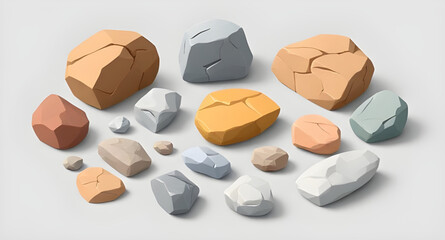 flat stones, big rock vector, small pebbles, stone surface, round stones, abstract stone design, stone collection, cartoon stones, stone icons, stone isolated, mineral stones, stone flat design, stone