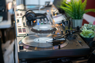 DJ Work Table with Music Equipment – Live Vibe