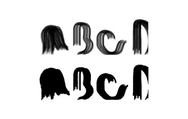 Stylish Handwritten Alphabet with Brush Strokes