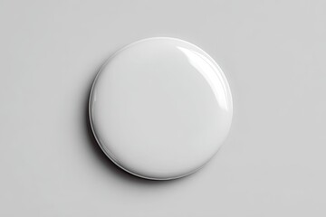 Blank white round badge