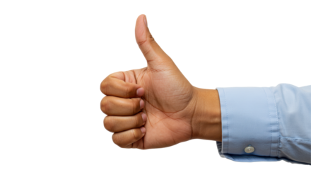 Isolated Thumbs Up Hand Gesture