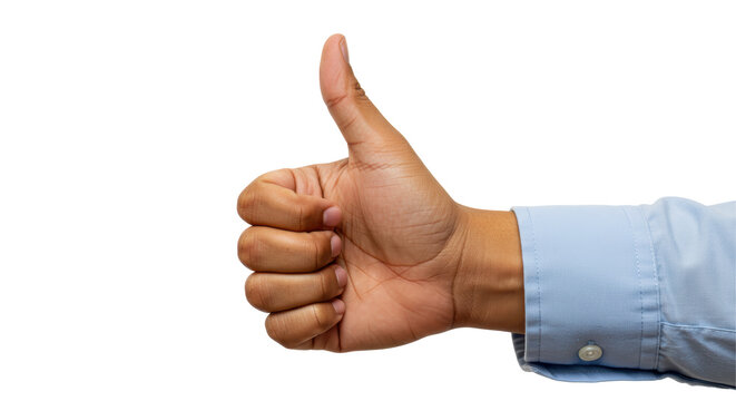Isolated Thumbs Up Hand Gesture