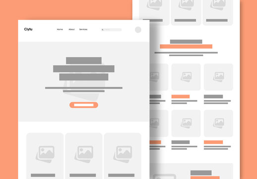 Modern And Creative Wireframe Template Layout