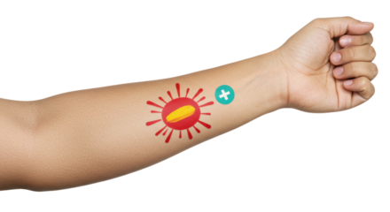 Isolated Coronavirus Vaccine Injection Point