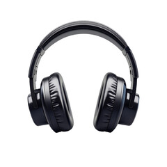 Immersive sound experience with sleek black headphones perfect for on transparent background