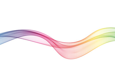 Multicolor smooth wave flowing across a white background. Perfect for banners, headers, UI design, or elegant abstract compositions.