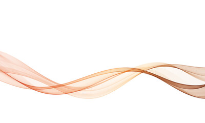 Elegant warm-toned abstract wave on white background.