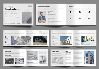 Architecture Portfolio Template Layout Landscape