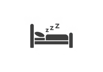 Bedroom Sleeping Rest Icon PNG Isolated for Hotel and Comfort