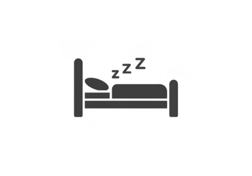 Bedroom Sleeping Rest Icon PNG Isolated for Hotel and Comfort