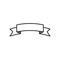 シンプルなリボンのイラスト