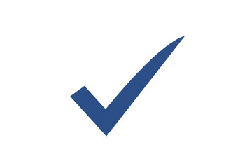 Blue Tick Check Illustration Approve Success and Correct Symbol