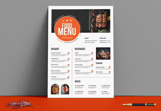 Simple Restaurant Menu