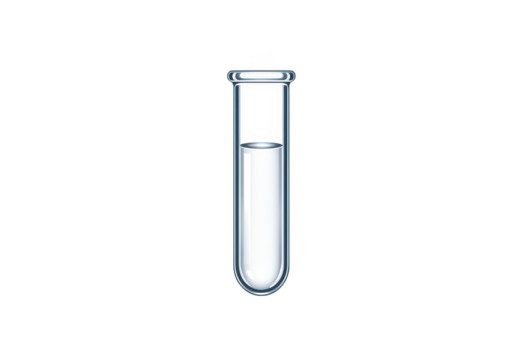Clear Glass Test Tube with Liquid Science Lab Experiment on Transparent