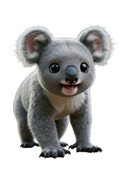 Cute 3D Koala Illustration Australian Marsupial Transparent Background