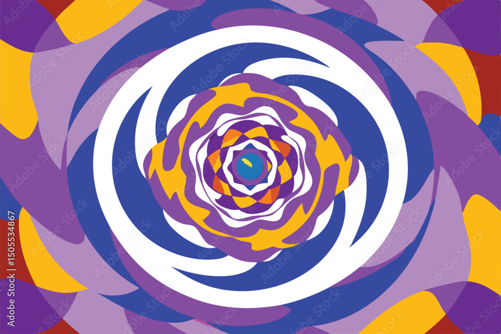 Poster abstract colorful swirl design with transparency for modern graphic projects