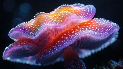 Colorful sea creature close up