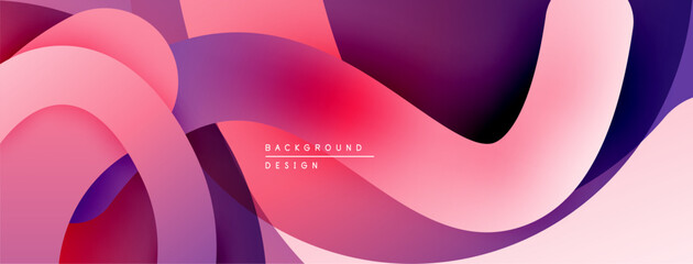 Abstract fluid shapes, vibrant pinks, purples create dynamic background. Modern design, smooth gradients offer visual interest.