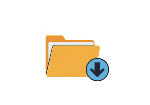 Data Folder Download Icon Illustration Internet Business File Saving