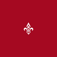Fleur de lis logo icon flat vector design © Heisenberg1992