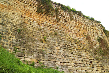 Ruins of the Massive Wall of Kuelap Citadel Complex on the Hilltop in Amazonas Region, Northern Peru, South America