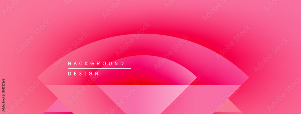 Poster vibrant pink abstract background. overlapping shapes create dynamic visual effect. modern design sui