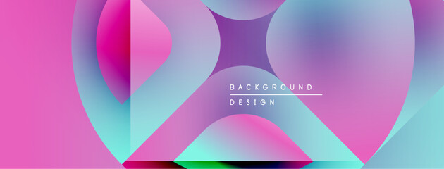 Abstract fluid shapes, vibrant pinks, blues, purples blend. Modern design, gradient colors create dynamic visual effect.